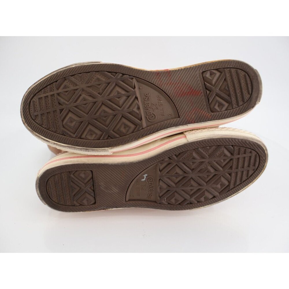 Converse All Star Chuck X-HI Boots US 2 Tan Suede Pink Faux Shearling Lace Up - Picture 9 of 11